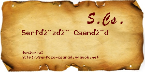 Serfőző Csanád névjegykártya