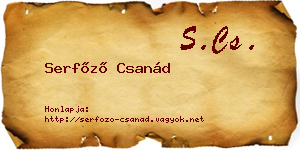 Serfőző Csanád névjegykártya