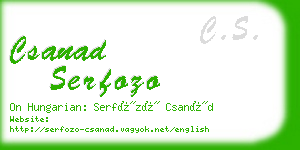 csanad serfozo business card